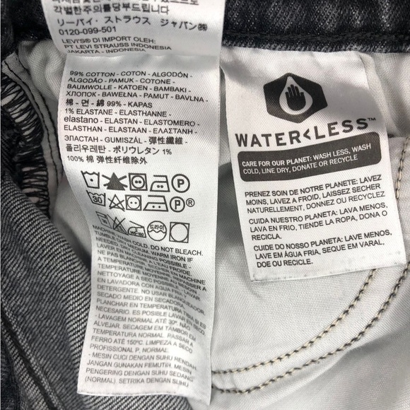 Levi's Premium Wedgie Raw Hem Jeans | Grey | Size 27 Waist - Picture 8 of 8